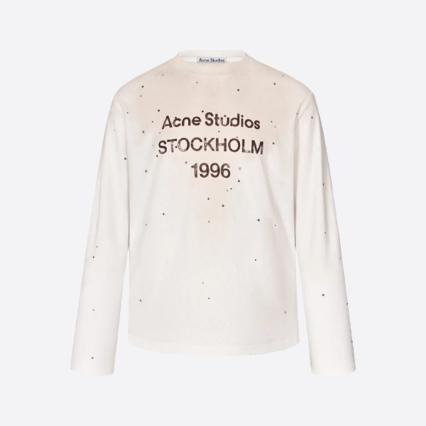 ACNE STUDIOS 1996 빈티지 롱슬리브 티셔츠 (핫드릴 레터링 프린트)