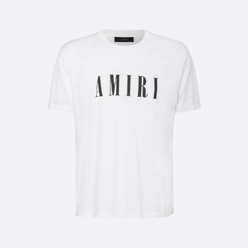AMIRI 두꺼운 접착 레터링 프린트 반팔 티셔츠
